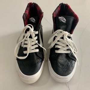 Black Hightop Vans - Size 5M/ 6.5W